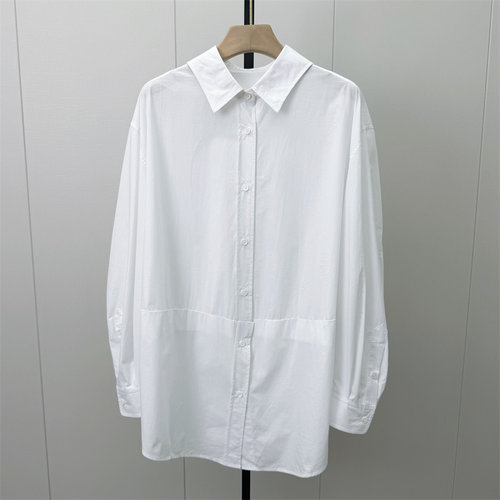 S●2026秋季新品 慵懒风长袖衬衫女休闲宽松百搭中长款上衣736