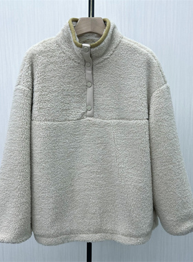 C●2025冬季新品 羊羔毛套头外套女宽松休闲百搭加厚保暖外套3227