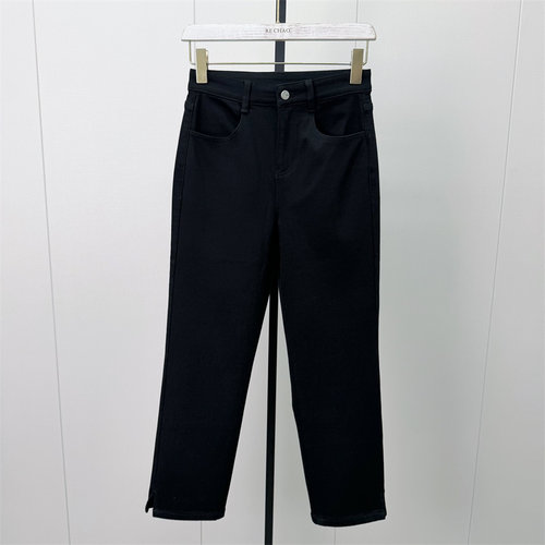 S●2026冬季新品 磨毛牛仔裤女高腰显瘦休闲直筒通勤百搭长裤162