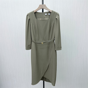 法式 新品 方领连衣裙女气质显瘦小清新a字茶歇裙1029 2026春季 熠