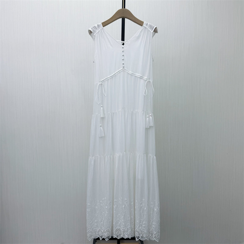 KA●2026夏季新品 桑蚕丝无袖连衣裙女宽松别致显瘦a字长裙1932
