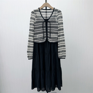 香●2026春季新品 连衣裙套装女长袖针织罩衫吊带裙两件套3127