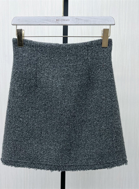 KA●2025冬季新品 毛呢包臀半身裙女高腰a字百搭显瘦气质短裙3121