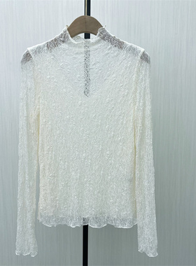 KA●2025冬季新品 蕾丝打底衫女气质修身显瘦内搭长袖T恤上衣2301