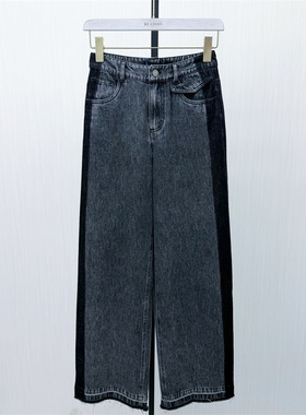 C●2026春季新品 阔腿牛仔裤女高腰显瘦宽松直筒休闲长裤5305