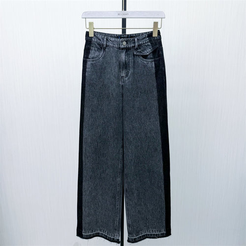 C●2026春季新品 阔腿牛仔裤女高腰显瘦宽松直筒休闲长裤5305