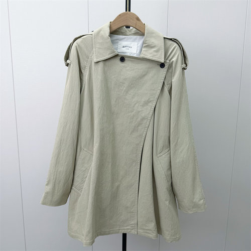 艾●2026秋季新品 风衣女中长款宽松通勤简约百搭休闲外套102