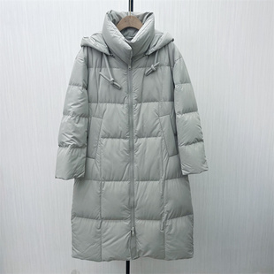 恩●2025冬季新品 羽绒服女时尚长款宽松加厚保暖白鸭绒外套522