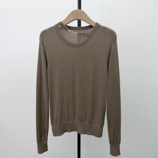 2026春季 显瘦气质长袖 新品 女修身 打底上衣1001 羊毛针织衫 秋S