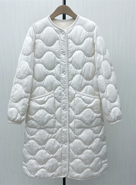 图●2025冬季新品 长款羽绒服女时尚圆领宽松百搭保暖外套8701