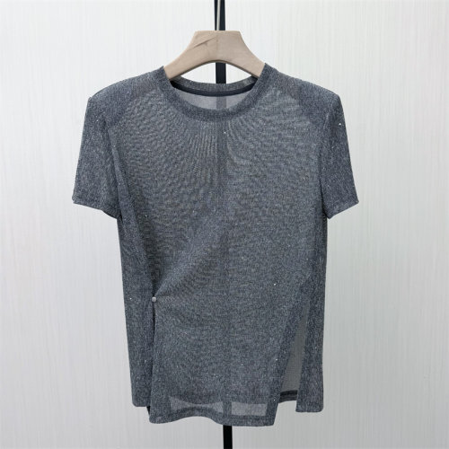 迪●2026夏季新品 短袖针织衫女气质轻薄宽松简约打底T恤上衣0603
