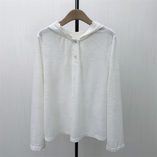 香 新品 连帽长袖 T恤女宽松休闲轻薄显瘦打底上衣094 2026春季