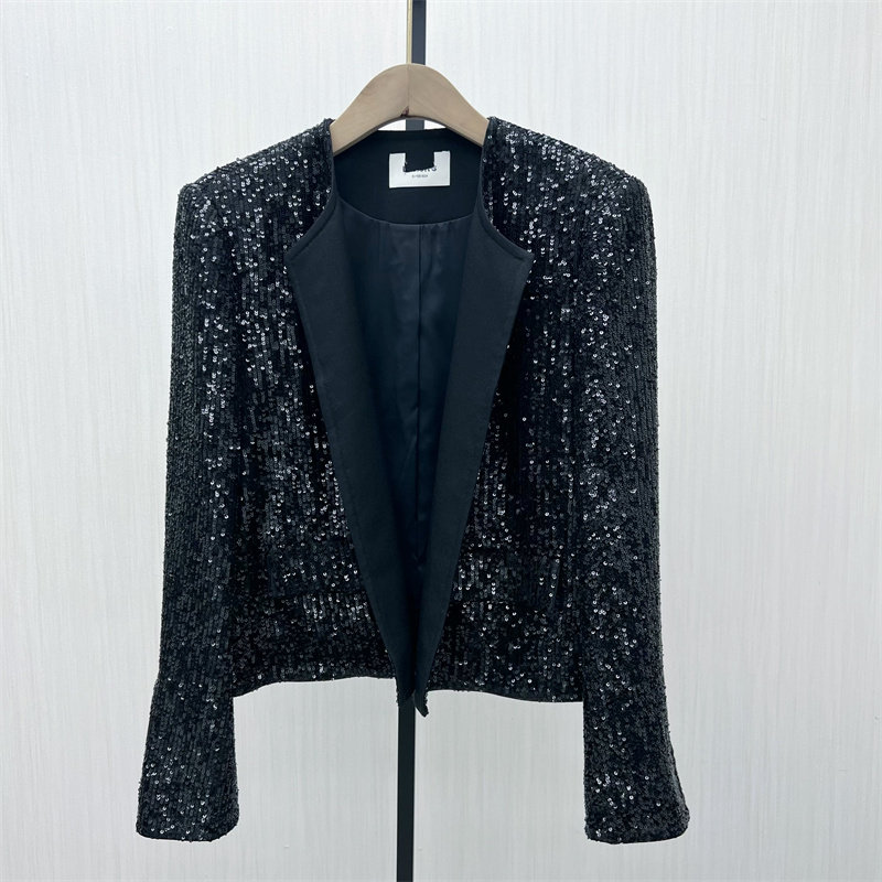 艾●2025秋季新品 亮片西装外套女时尚休闲经典宽松通勤西服021