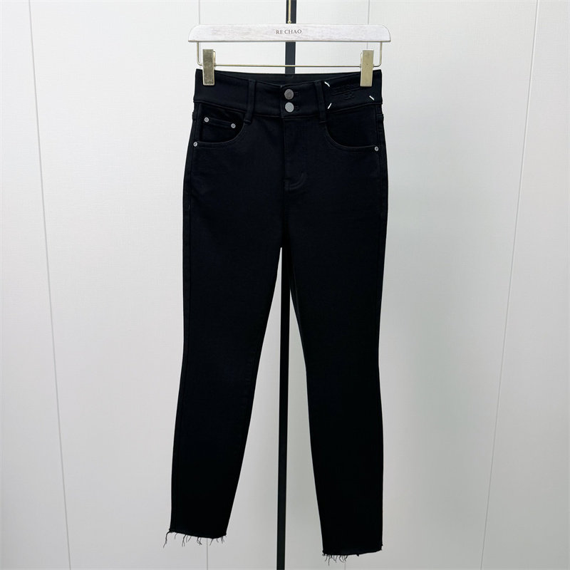 恩●2026冬季新品 磨毛小脚牛仔裤女高腰显瘦修身长裤铅笔裤775
