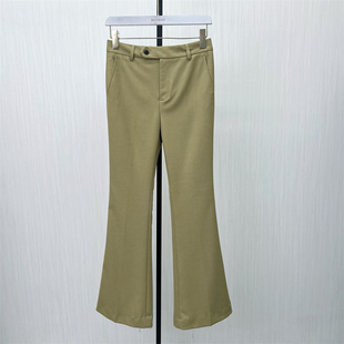 2025春季 显瘦垂感直筒通勤百搭长裤 新品 女修身 542 微喇西裤 艾