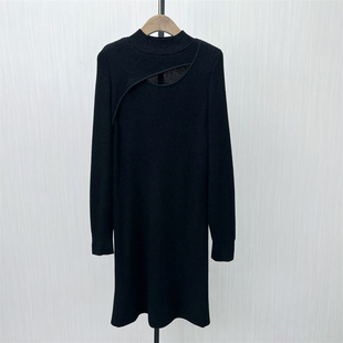 针织连衣裙女气质修身 图 2025冬季 新品 打底毛衣裙2302 内搭长袖