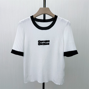 短袖 图 2026夏季 新品 女宽松轻薄简约打底显瘦T恤上衣2228 针织衫