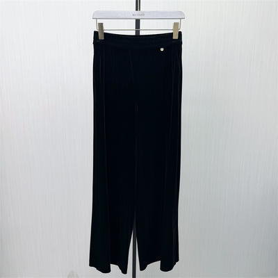 香●2026春季新品 丝绒阔腿裤女高腰显瘦直筒休闲百搭长裤1781