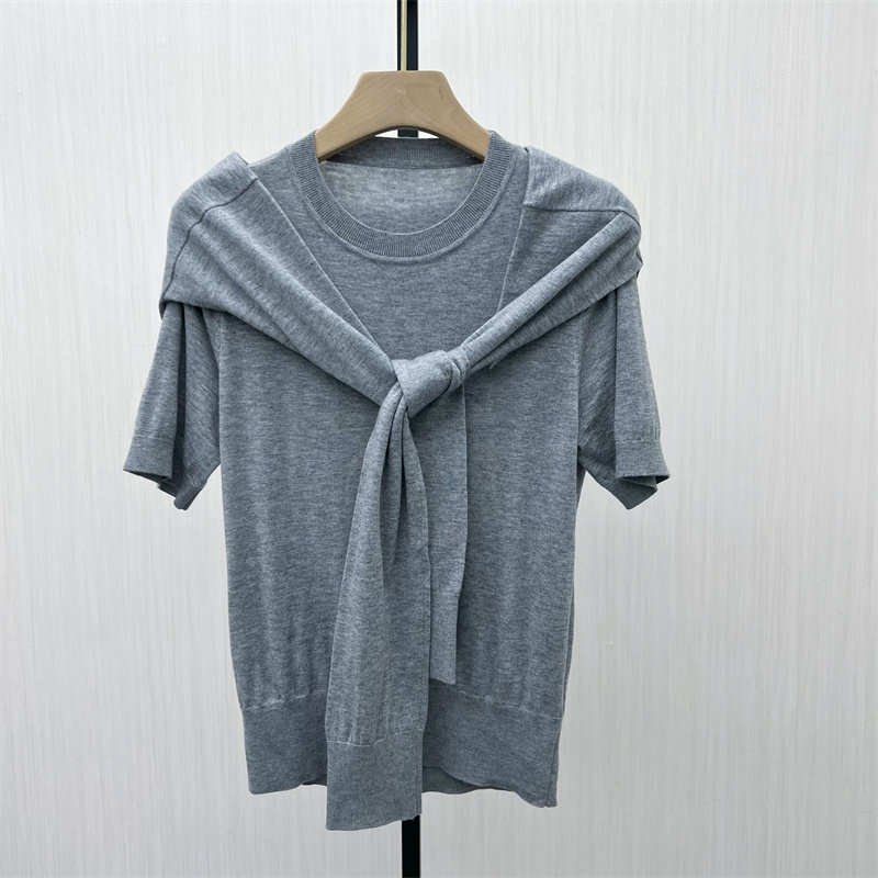 香●2025秋季新品 短袖针织衫女简约修身显瘦打底T恤上衣1144,女装/女士精品,毛针织衫,淘宝优惠券,粉丝福利购,淘宝优惠卷