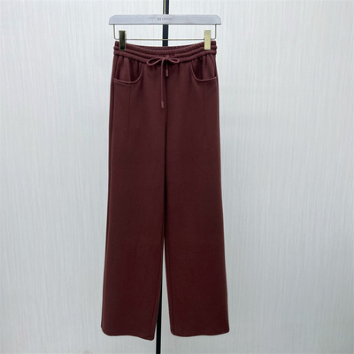 C●2025冬季新品 加厚卫裤女松紧腰显瘦宽松休闲通勤百搭长裤5350