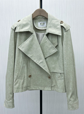 香●2025秋季新品 风衣外套女宽松休闲小个子短款工装夹克5263