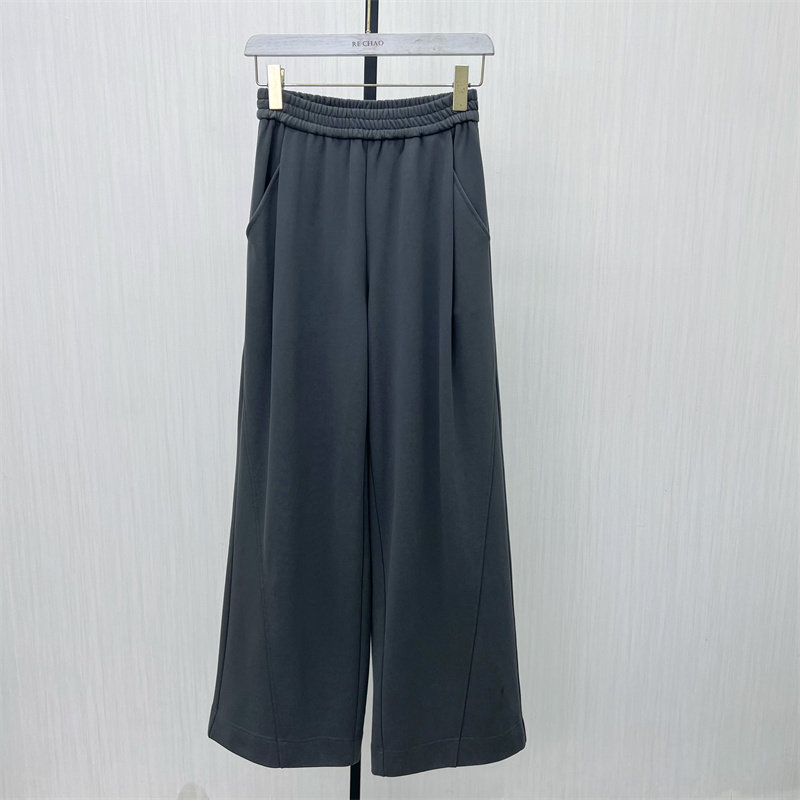 S●2025冬季新品 休闲直筒卫裤女松紧腰显瘦宽松通勤阔腿长裤300