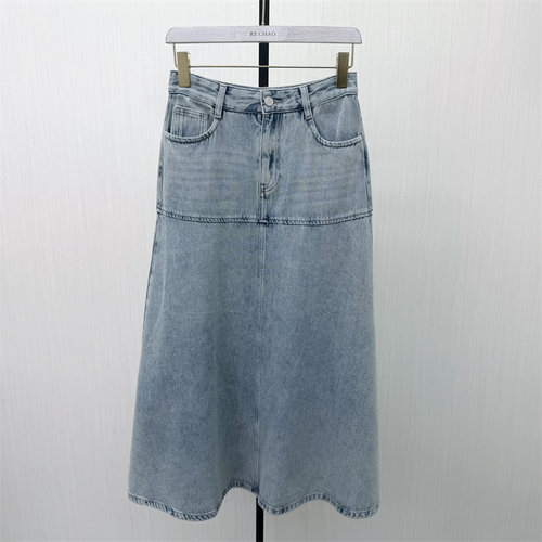 良月●2026夏季新品 牛仔半身裙女高腰显瘦休闲百搭a字长裙8468