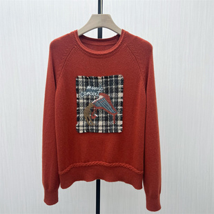 上衣针织衫 套头毛衣女宽松圆领绵羊毛毛衫 新品 2552 2025冬季