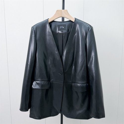 乂●2026秋季新品 皮衣西装外套女时尚休闲经典宽松通勤西服1033