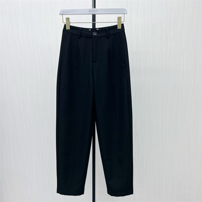 芭●2025秋季新品 西装哈伦裤女高腰显瘦宽松休闲长裤烟管裤2981