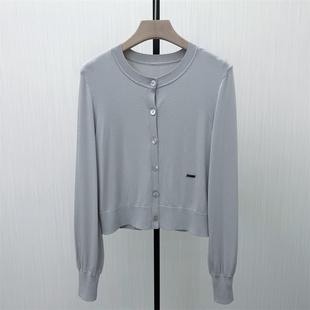 2026春季 毛衫 新品 女气质简约通勤长袖 上衣153 轻薄针织开衫