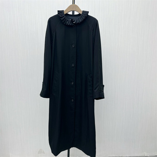 艾 新品 长款 风衣女气质简约宽松通勤休闲外套117 2025秋季