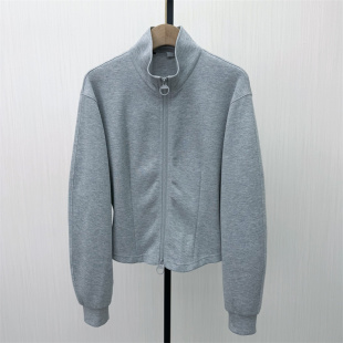 迪●2026春季新品 立领卫衣开衫女运动休闲短款显瘦拉链上衣1339