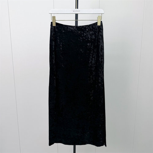 乂●2026秋季新品 丝绒半身裙女高腰显瘦气质通勤直筒长裙0762