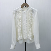 2026春季 新品 森系长袖 fei 衬衫 女气质小清新宽松显瘦上衣5003