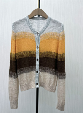 C●2025秋季新品 马海毛针织开衫女宽松百搭慵懒风毛衫外套2631