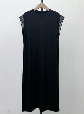图●2026夏季新品 无袖背心连衣裙女宽松休闲简约打底T恤裙子4092
