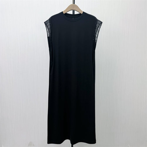 图●2026夏季新品 无袖背心连衣裙女宽松休闲简约打底T恤裙子4092