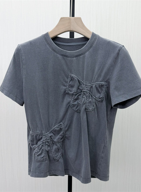 fei●2026夏季新品 纯色正肩T恤女简约修身显瘦休闲百搭上衣6267