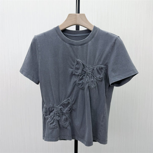 fei●2026夏季新品 纯色正肩T恤女简约修身显瘦休闲百搭上衣6267