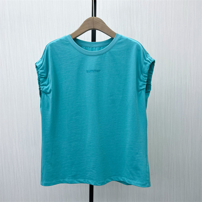 迪●2025夏季新品 无袖T恤女休闲宽松百搭显瘦简约打底上衣2306