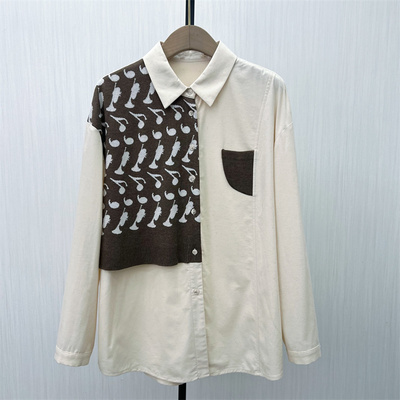 C●2025冬季新品 慵懒风长袖衬衫女休闲宽松百搭中长款上衣1218