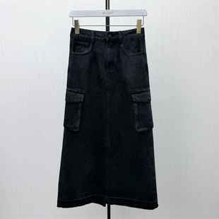 乂●2026春季新品 牛仔半身裙女高腰显瘦休闲百搭直筒长裙2923