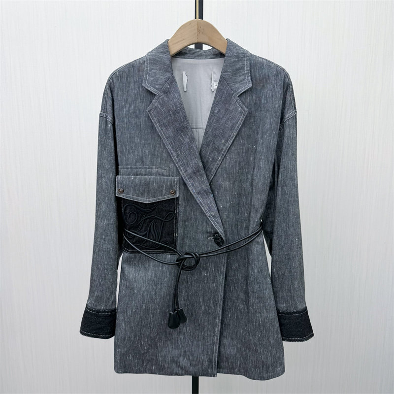 恩●2026春季新品 风衣女中长款宽松通勤简约百搭休闲外套905