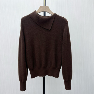 良月●2025冬季新品 套头毛衣女宽松简约百搭绵羊毛针织上衣1504