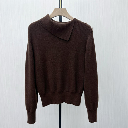 良月●2025冬季新品 套头毛衣女宽松简约百搭绵羊毛针织上衣1504