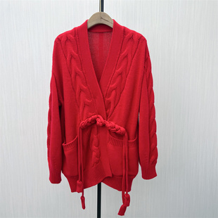 针织开衫 新品 女宽松休闲通勤百搭慵懒风毛衣外套927 2025冬季 恩