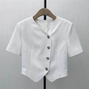 2026夏季 西装 新品 短袖 外套女宽松休闲通勤西服上衣515 时尚