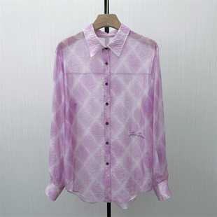 女休闲宽松百搭轻薄长袖 慵懒防晒衬衫 新品 上衣728 2026夏季