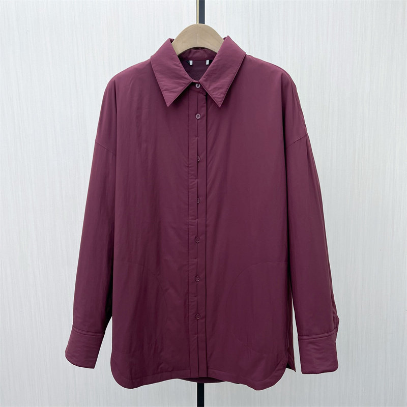 图●2025冬季新品 夹棉上衣女宽松显瘦百搭休闲叠穿长袖衬衫1632